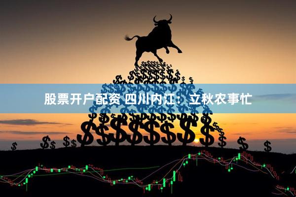 股票开户配资 四川内江：立秋农事忙