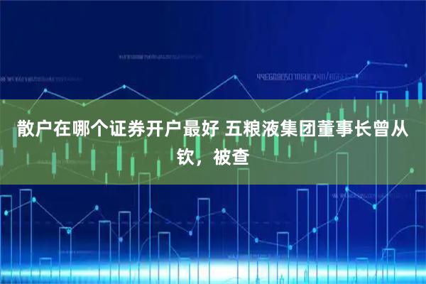 散户在哪个证券开户最好 五粮液集团董事长曾从钦，被查